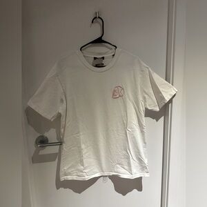 🌟Limited Time Offer🌟 The Kooples White Crewneck T‑Shirt with Pink Skull